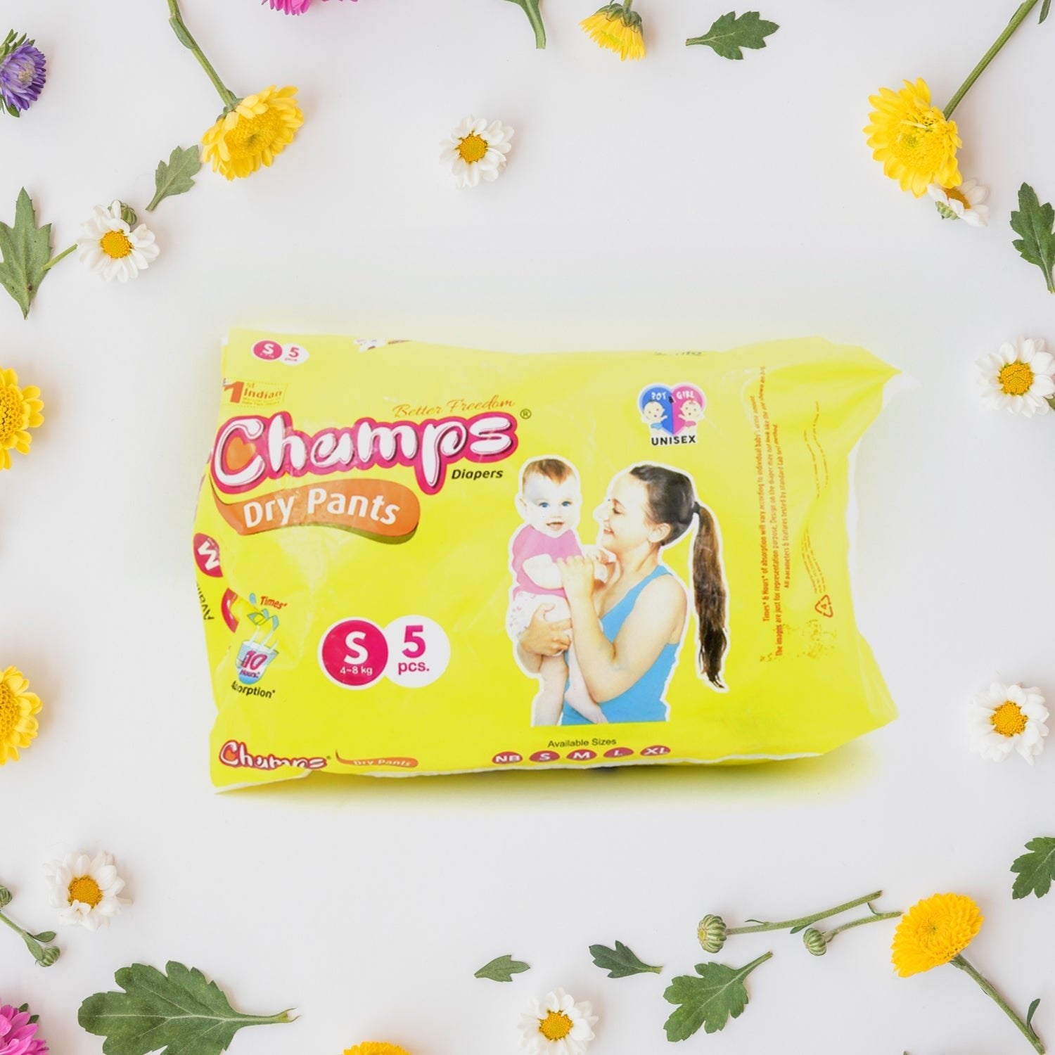 Travel - Friendly Diapers: Champs Small Diaper Pants (5 Pack) - Leakproof - infinityexculsivestore.com