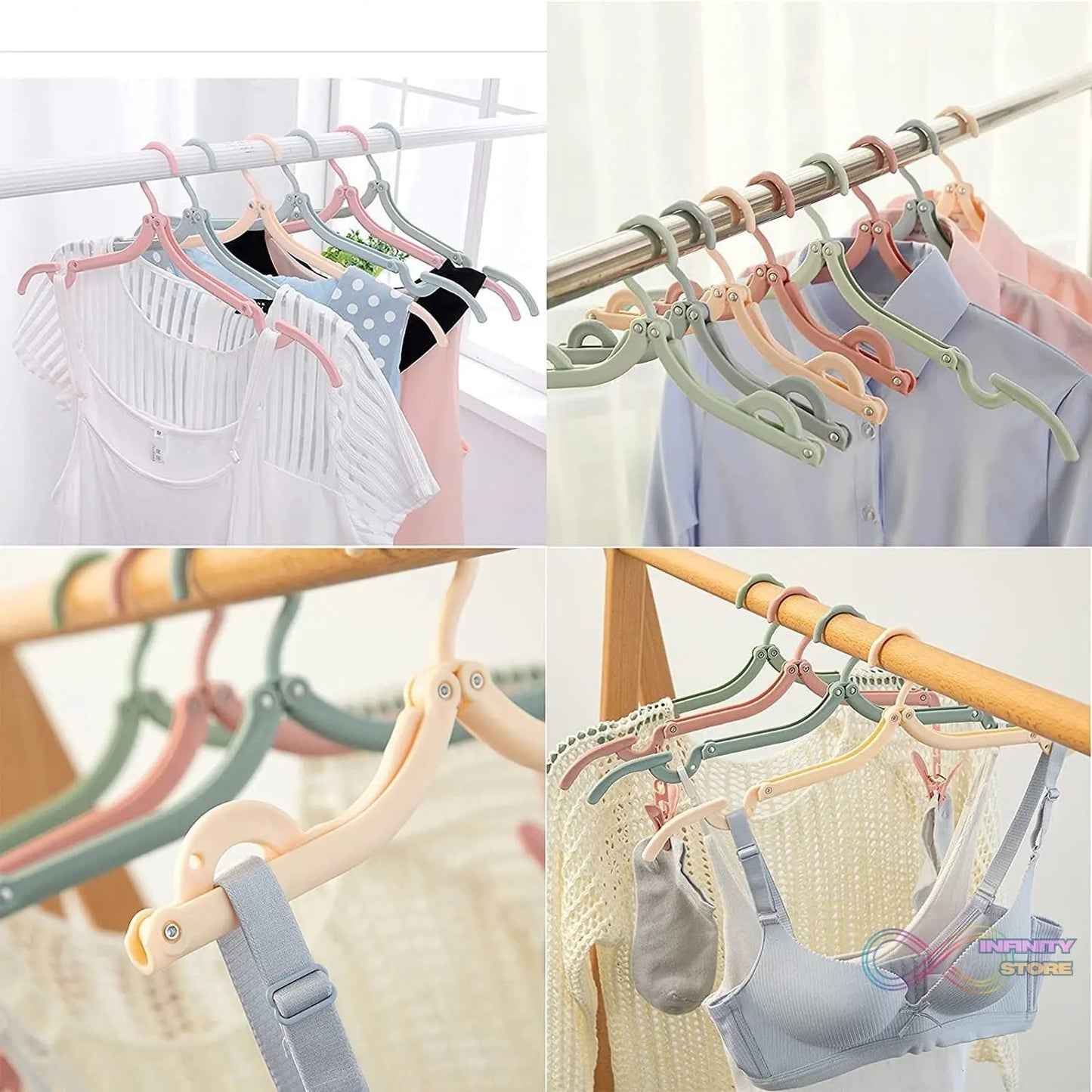 Travel Hangers, Portable Folding Clothes Hangers (1 Pc / Small) - infinityexculsivestore.com