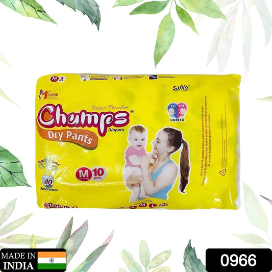 Travel Must - Have: Champs Medium Diaper Pants (10 Pcs) - Leakproof - infinityexculsivestore.com