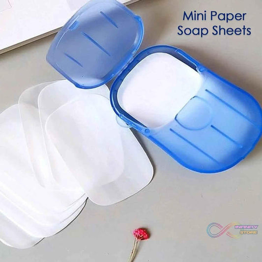 Travel Paper Soap Sheet with Mini Box (20 Sheets in a Pack Approx / Mix Color) - infinityexculsivestore.com