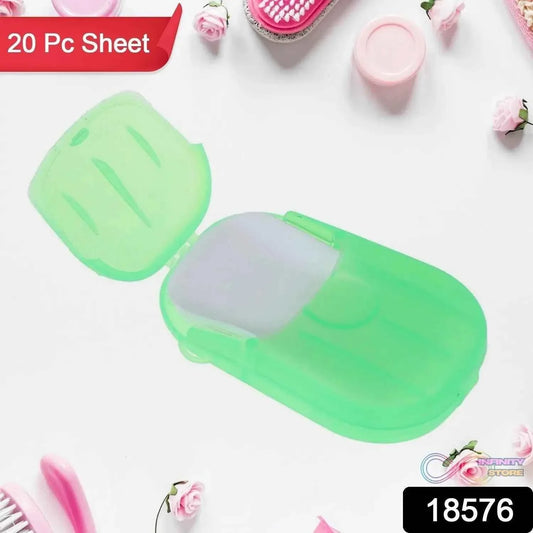 Travel Paper Soap Sheet with Mini Box (20 Sheets in a Pack Approx / Mix Color) - infinityexculsivestore.com