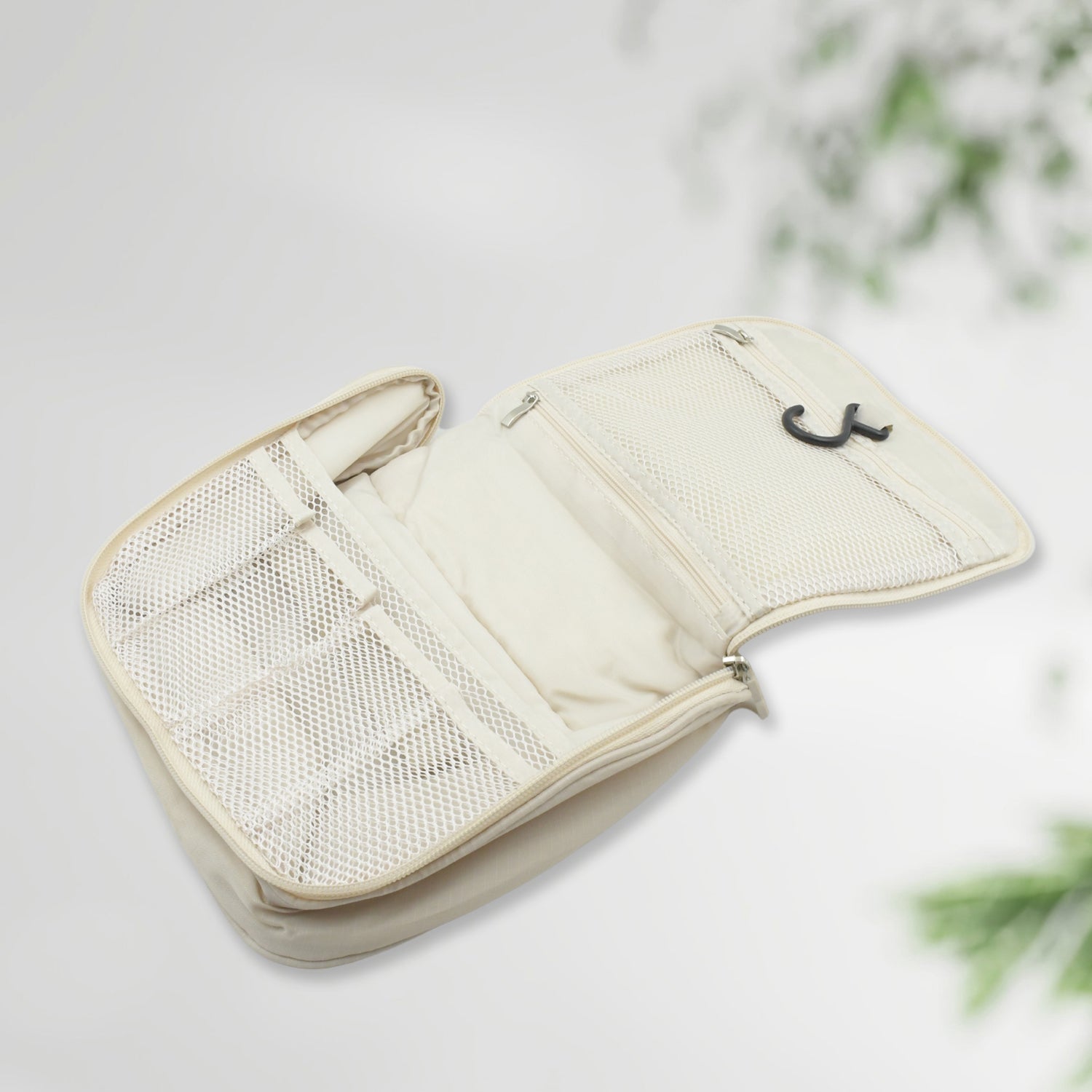 Travel Wash Bag Multi - Functional Waterproof Cosmetic Storage Bag Handheld Foldable Hook Cosmetic Bag with Zipper Closure Handbag Portable Classification Bags (1Pc) - infinityexculsivestore.com