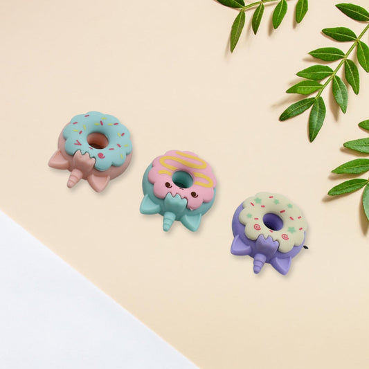 Tree Small Sized Cartoon Themed Non - Toxic Donut Erasers, School Stationery | for Kids - Boys & Girls | Birthday Gift |Return Gift (3pc Set) - infinityexculsivestore.com