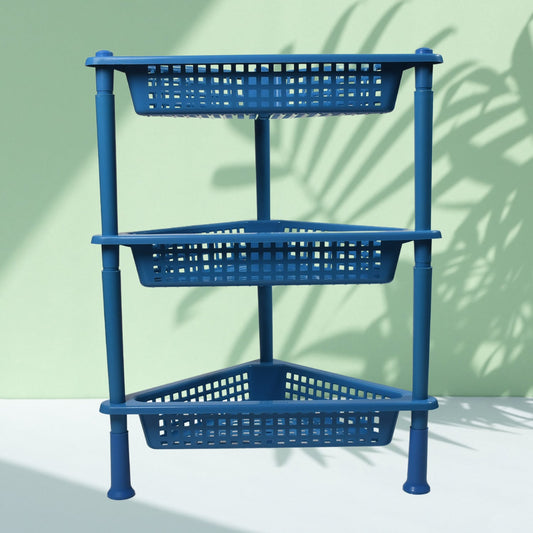 Triangle 3 - Tier Plastic Storage Rack for Kitchen, Bathroom & Office - infinityexculsivestore.com