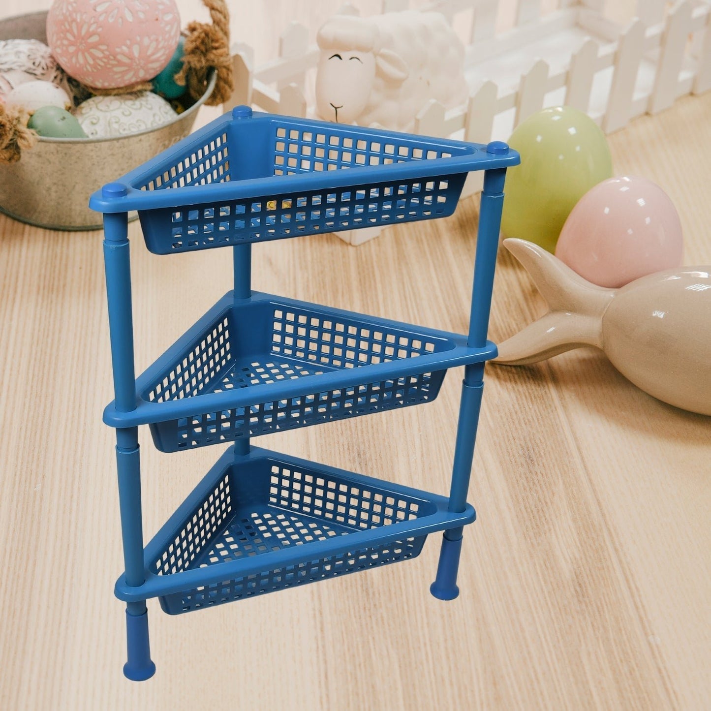 Triangle 3 - Tier Plastic Storage Rack for Kitchen, Bathroom & Office - infinityexculsivestore.com