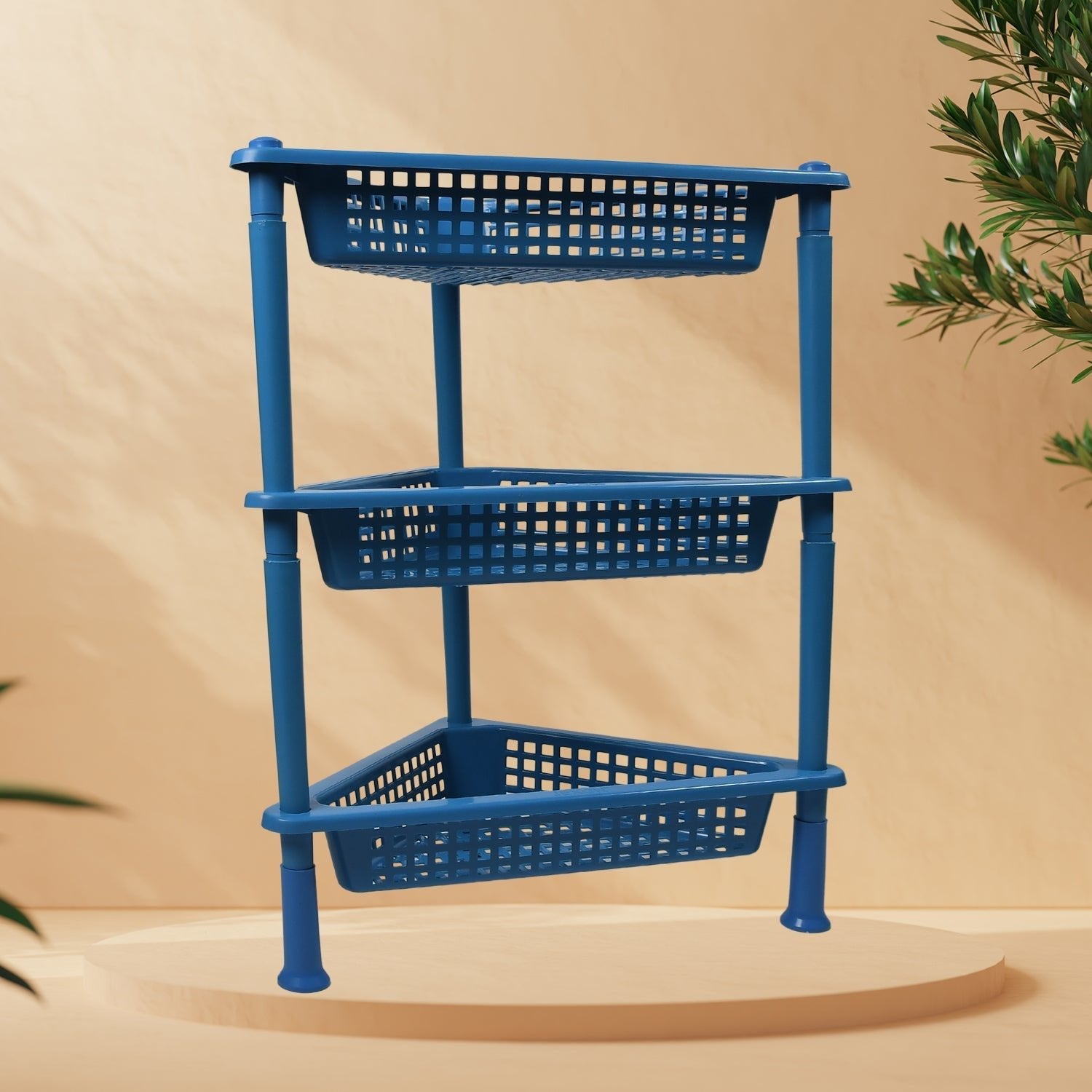 Triangle 3 - Tier Plastic Storage Rack for Kitchen, Bathroom & Office - infinityexculsivestore.com
