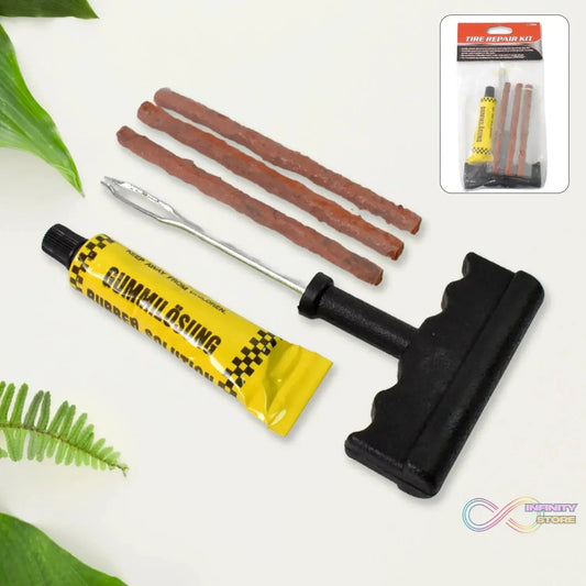Tyre Puncture Repair Kit with 3 Seal Strips (5 Pcs Set) - infinityexculsivestore.com