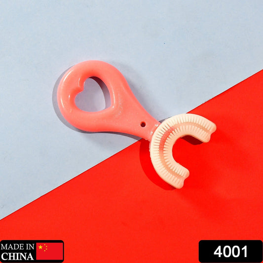 U - Shaped Toothbrush for Kids, 2 - 6 Years Kids Baby Infant Toothbrush, Food Grade Ultra Soft Silicone Brush Head. - infinityexculsivestore.com
