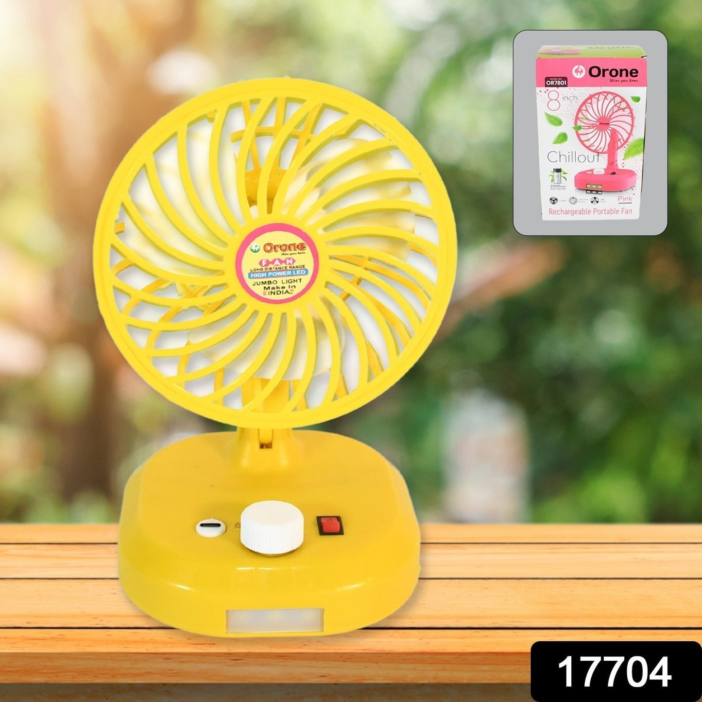 USB - C Type Rechargeable Portable Fan With LED Light Heavy Duty Motor & Foldable Fan With Charging Port Home, Outdoor, Temple - infinityexculsivestore.com