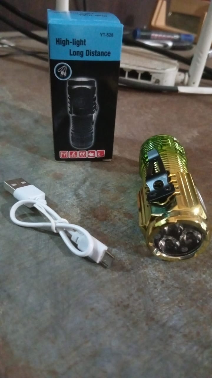 USB Chargeable Mini 3 LED Flashlight / Torch Light (1 Pc) - infinityexculsivestore.com
