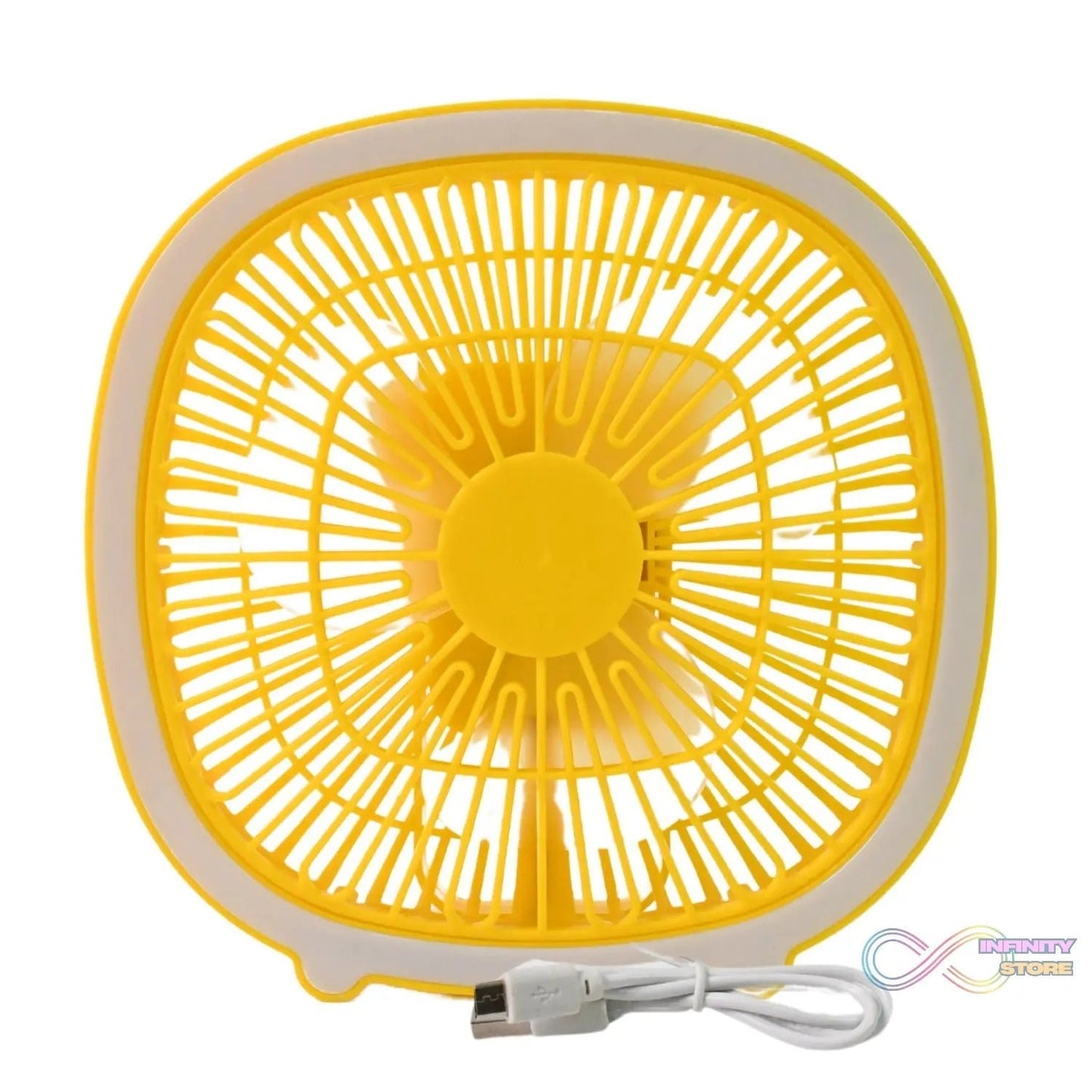 USB PORTABLE MINI DESK FAN WITH LIGHT (1 PC) - infinityexculsivestore.com