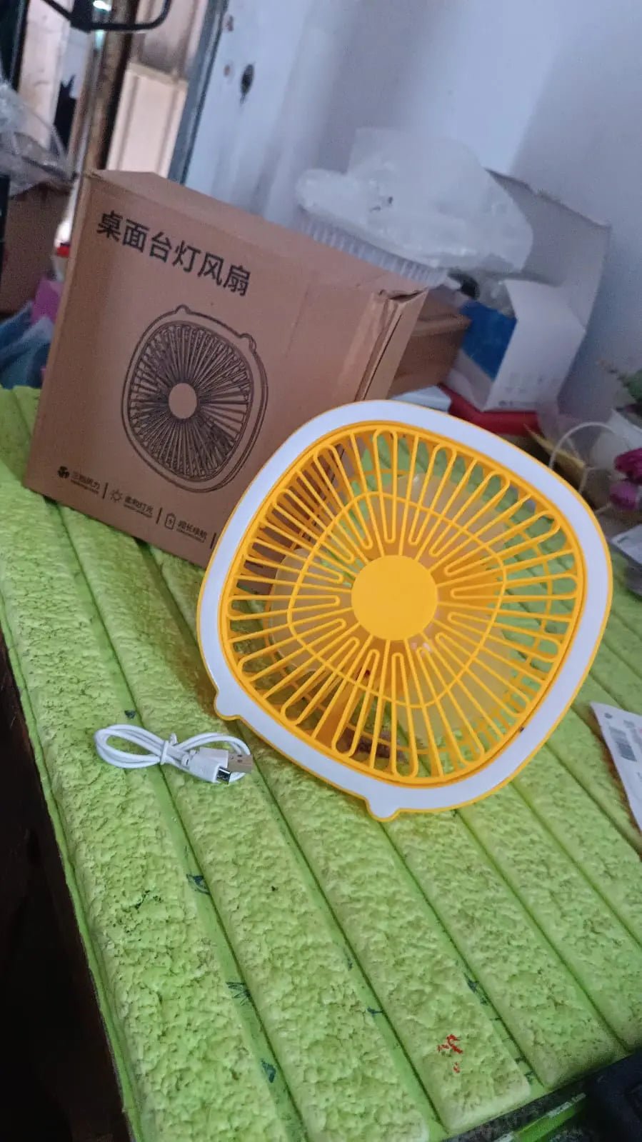 USB PORTABLE MINI DESK FAN WITH LIGHT (1 PC) - infinityexculsivestore.com