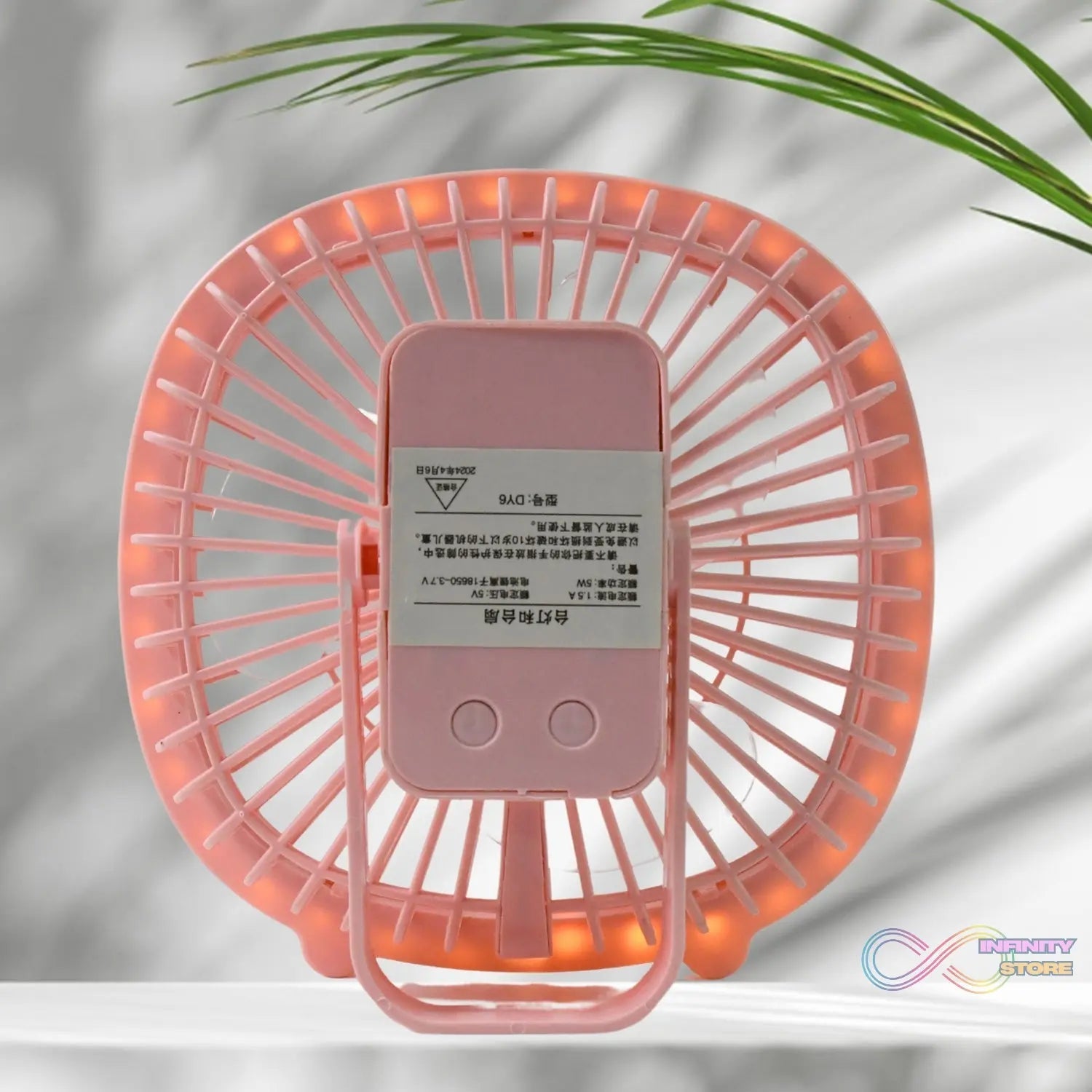 USB PORTABLE MINI DESK FAN WITH LIGHT & COLOR BOX (1 PC / Mix Color) - infinityexculsivestore.com