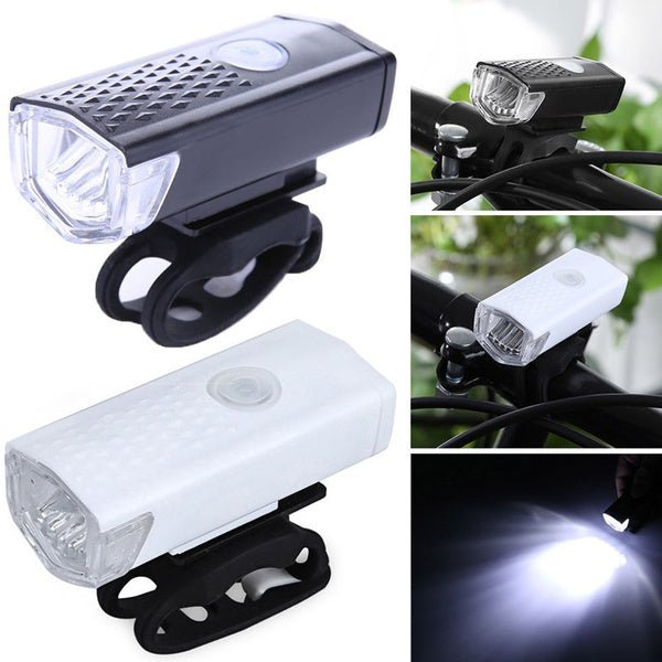 USB Rechargeable 400 Lumen Bicycle Front Headlight Light Set - infinityexculsivestore.com