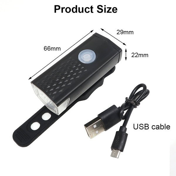 USB Rechargeable 400 Lumen Bicycle Front Headlight Light Set - infinityexculsivestore.com