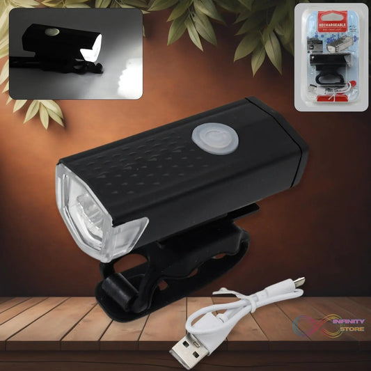 USB Rechargeable Bicycle Front Light (1 Pc) - infinityexculsivestore.com