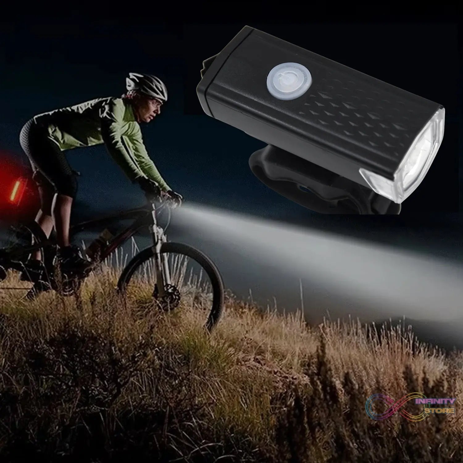 USB Rechargeable Bicycle Front Light (1 Pc) - infinityexculsivestore.com