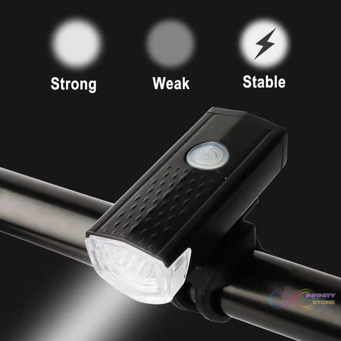 USB Rechargeable Bicycle Front Light (1 Pc) - infinityexculsivestore.com