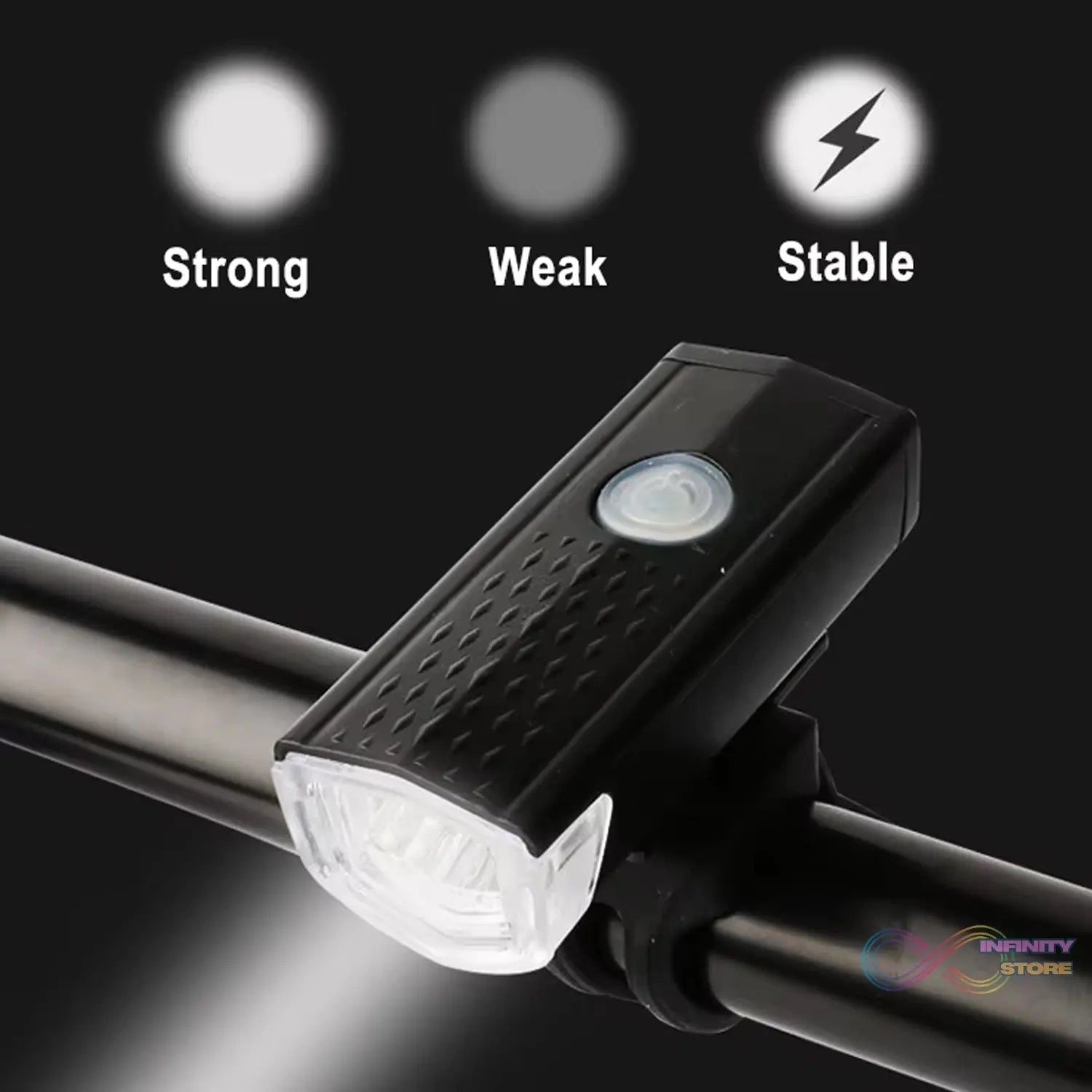 USB Rechargeable Bicycle Front Light (1 Pc) - infinityexculsivestore.com