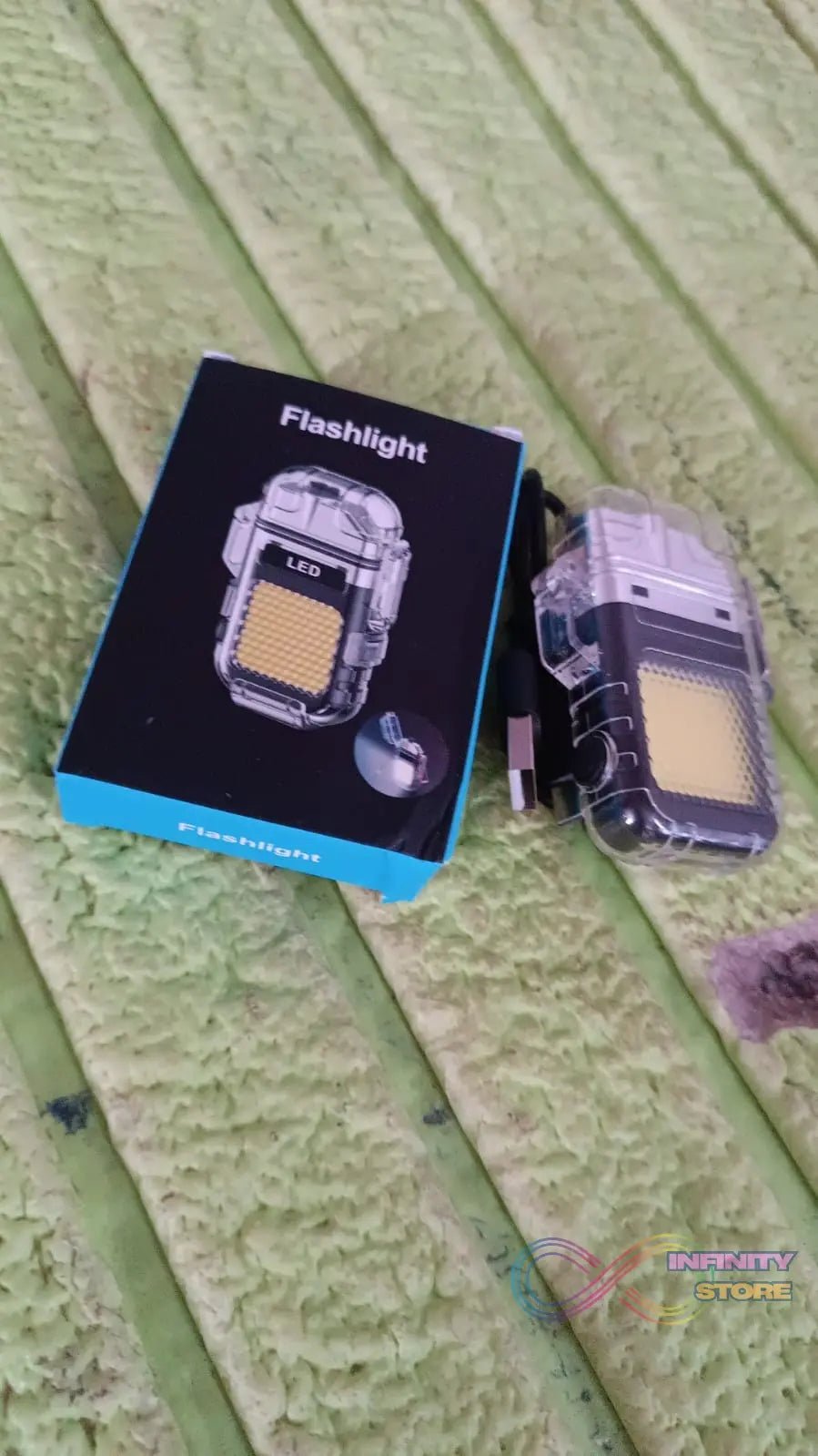 USB Rechargeable Electric Lighter & 3 Modes COB Flashlight (1 Pc) - infinityexculsivestore.com