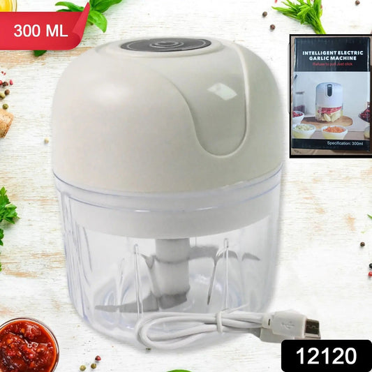 USB Rechargeable Mini Electric Garlic Machine / Chopper (300 Ml / 1 Pc) - infinityexculsivestore.com