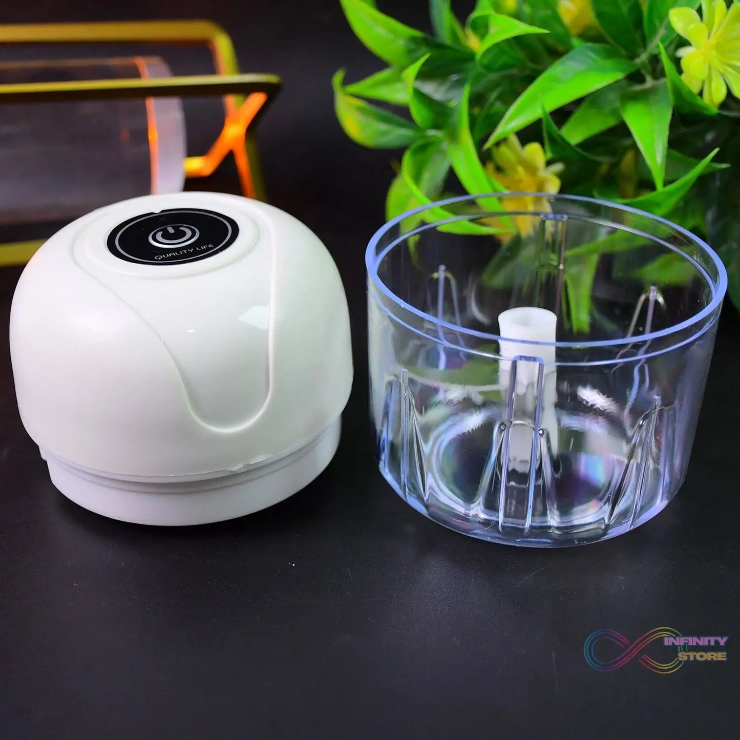 USB Rechargeable Mini Electric Garlic Machine / Chopper (300 Ml / 1 Pc) - infinityexculsivestore.com