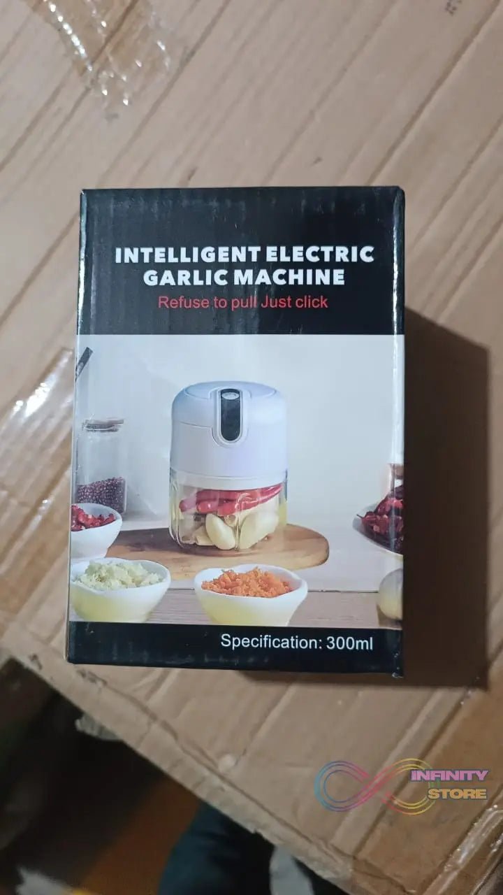 USB Rechargeable Mini Electric Garlic Machine / Chopper (300 Ml / 1 Pc) - infinityexculsivestore.com