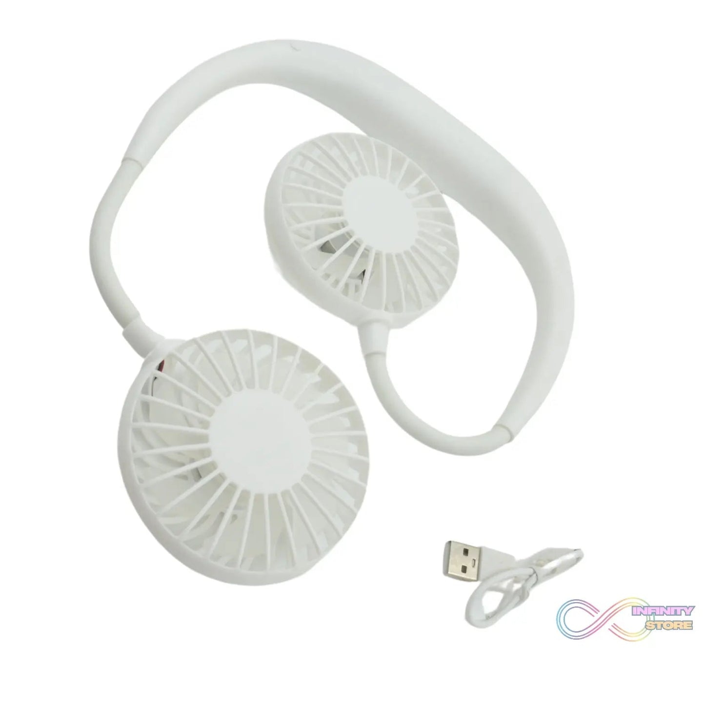 USB Rechargeable Wearable Neckband Fan - infinityexculsivestore.com