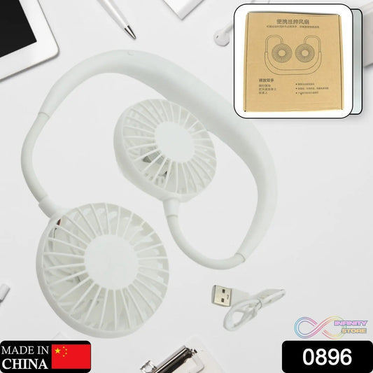 USB Rechargeable Wearable Neckband Fan - infinityexculsivestore.com