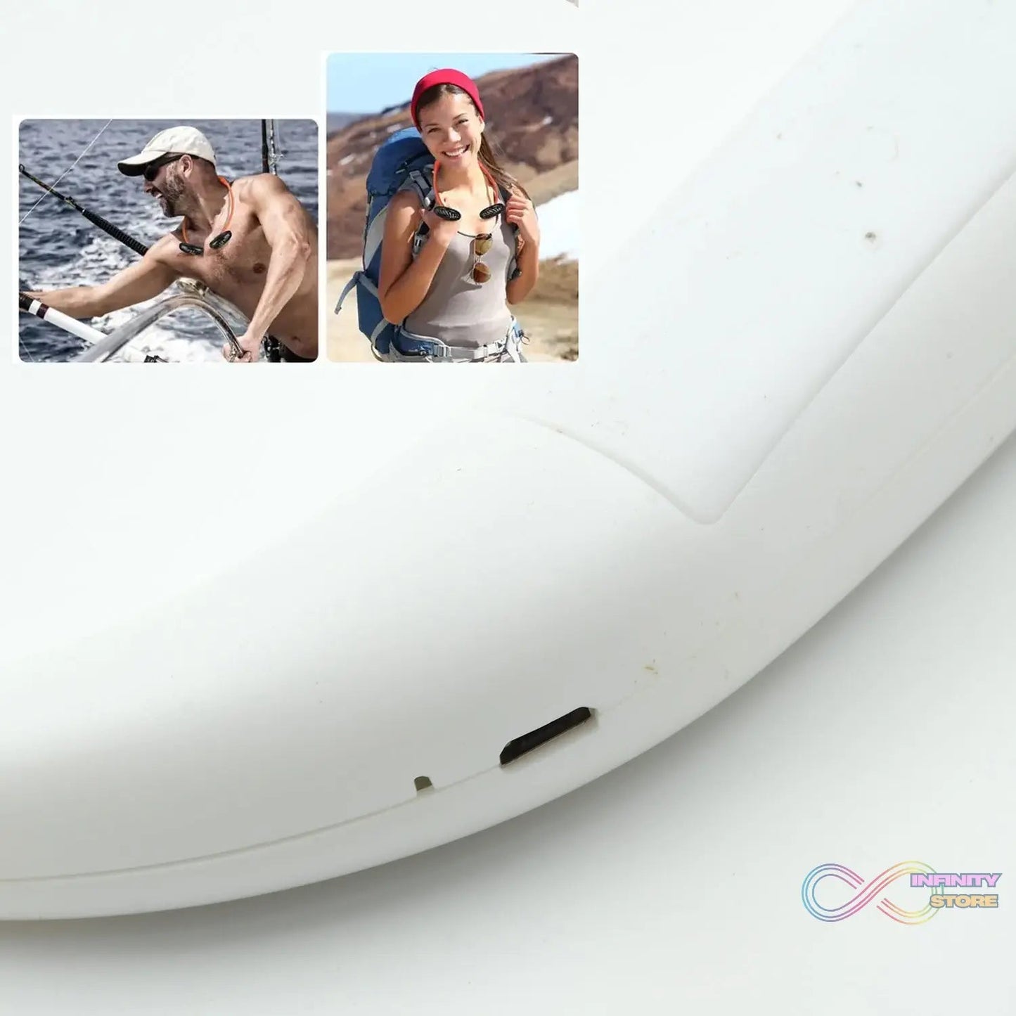 USB Rechargeable Wearable Neckband Fan - infinityexculsivestore.com