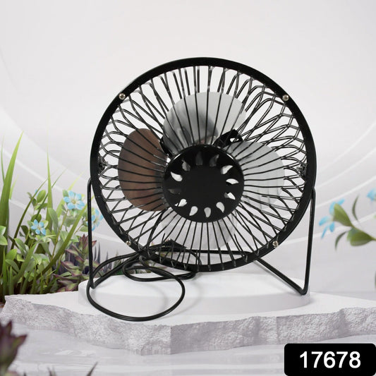 USB Table Desk Personal Metal Electronic Fan, Compatible with Computers, Laptops, Student Dormitory, Suitable For Office, School Use (1 Pc) - infinityexculsivestore.com