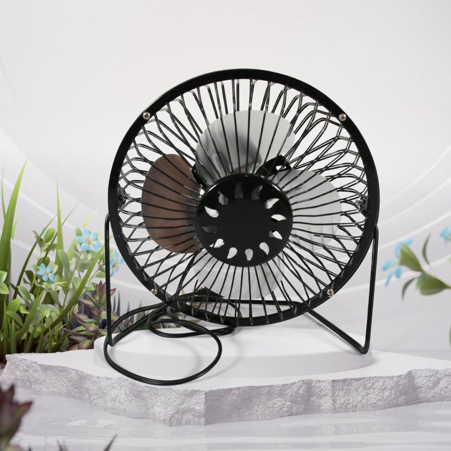 USB Table Desk Personal Metal Electronic Fan, Compatible with Computers, Laptops, Student Dormitory, Suitable For Office, School Use (1 Pc) - infinityexculsivestore.com