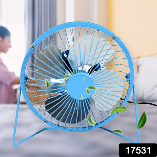 USB Table Desk Personal Metal Electronic Fan, Compatible with Computers, Laptops, Student Dormitory, Suitable For Office, School Use (1 Pc) - infinityexculsivestore.com