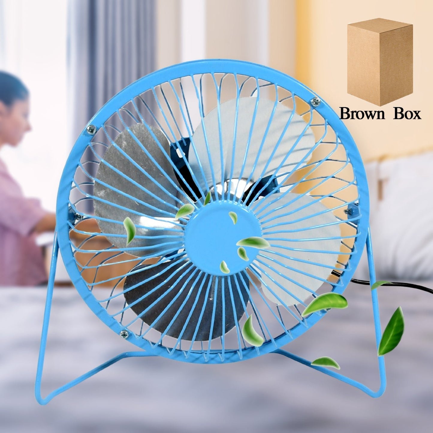 USB Table Desk Personal Metal Electronic Fan, Compatible with Computers, Laptops, Student Dormitory, Suitable For Office, School Use (1 Pc) - infinityexculsivestore.com
