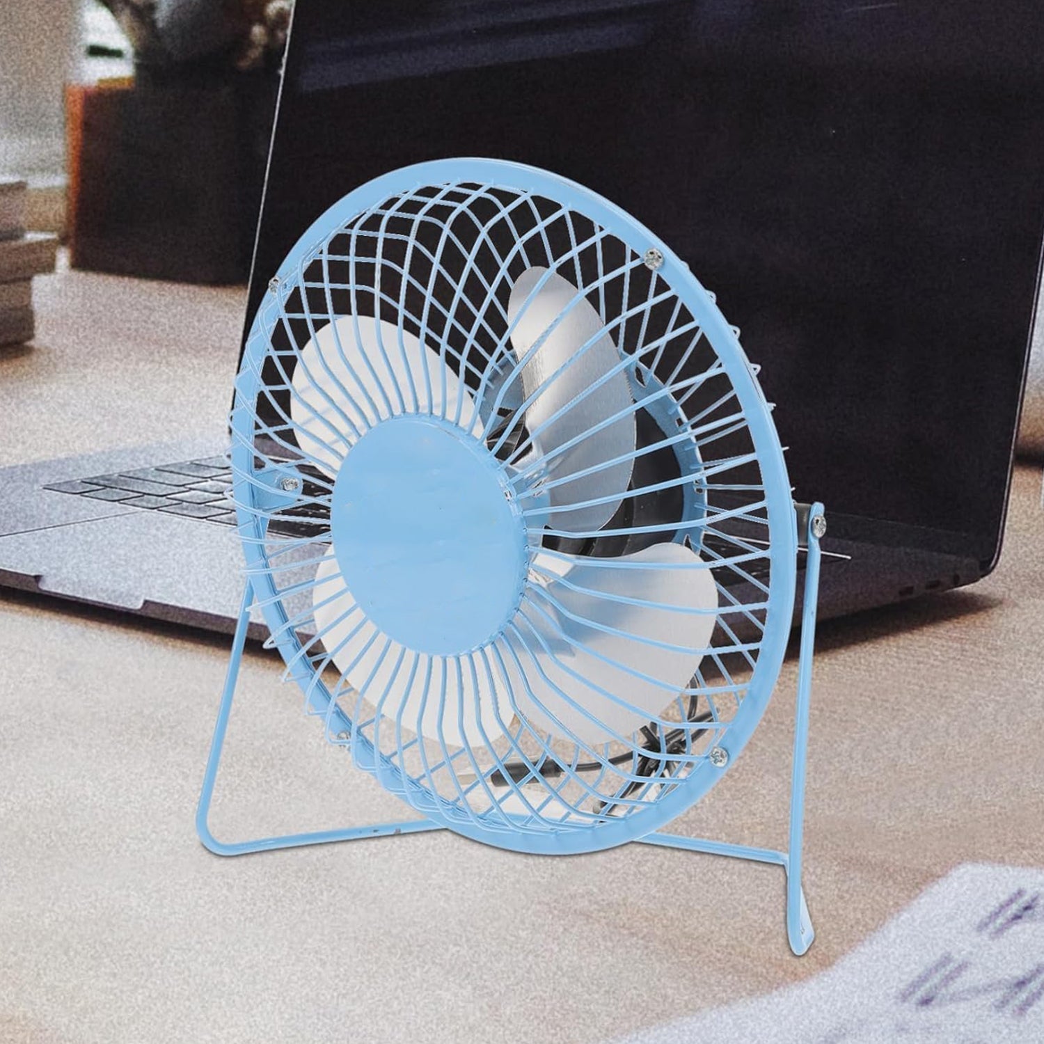 USB Table Desk Personal Metal Electronic Fan, Compatible with Computers, Laptops, Student Dormitory, Suitable For Office, School Use (1 Pc) - infinityexculsivestore.com