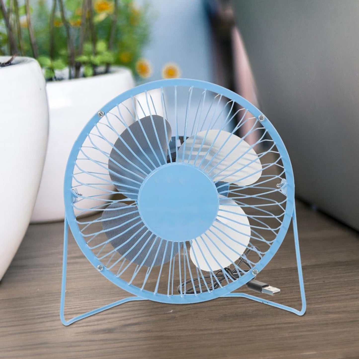 USB Table Desk Personal Metal Electronic Fan, Compatible with Computers, Laptops, Student Dormitory, Suitable For Office, School Use (1 Pc) - infinityexculsivestore.com