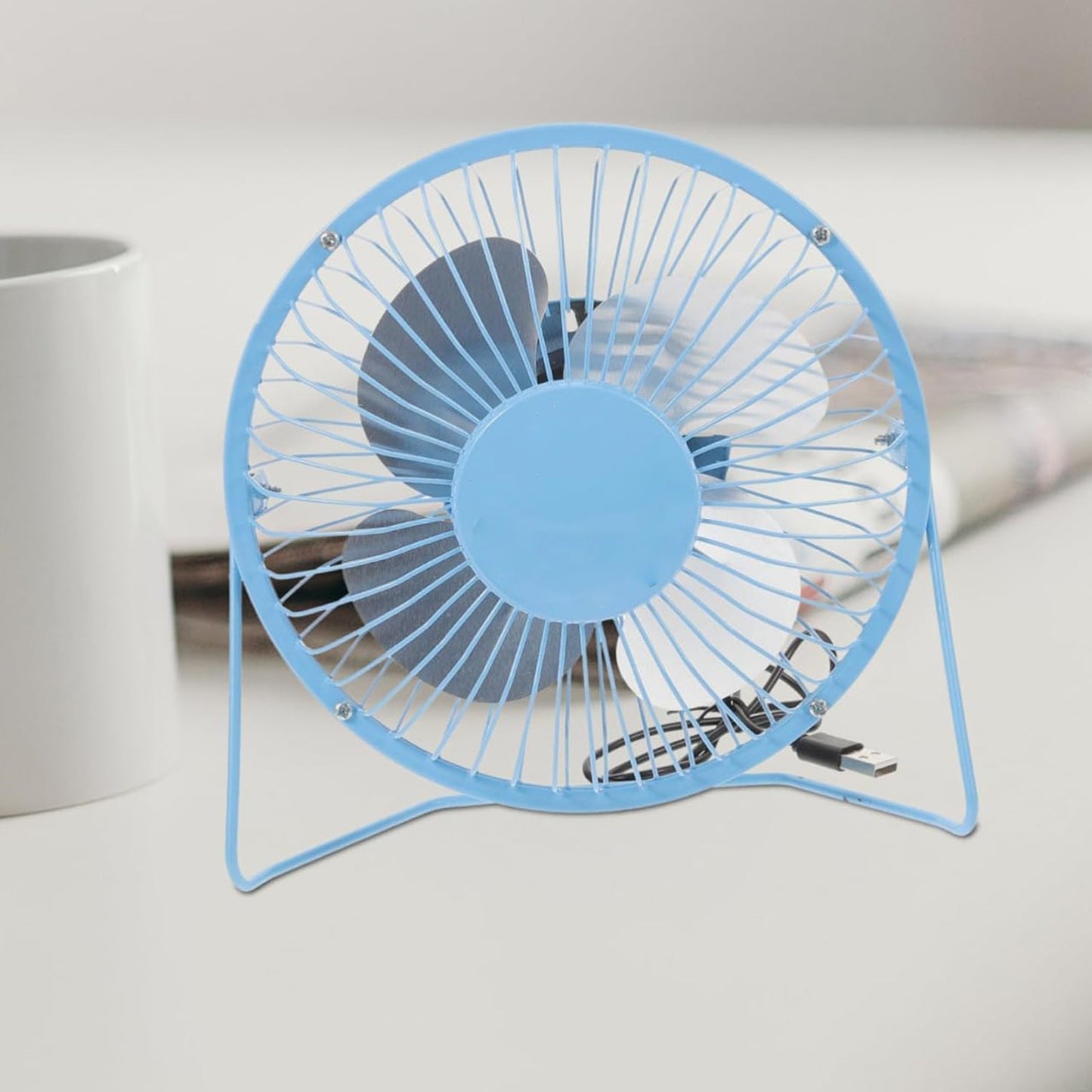 USB Table Desk Personal Metal Electronic Fan, Compatible with Computers, Laptops, Student Dormitory, Suitable For Office, School Use (1 Pc) - infinityexculsivestore.com