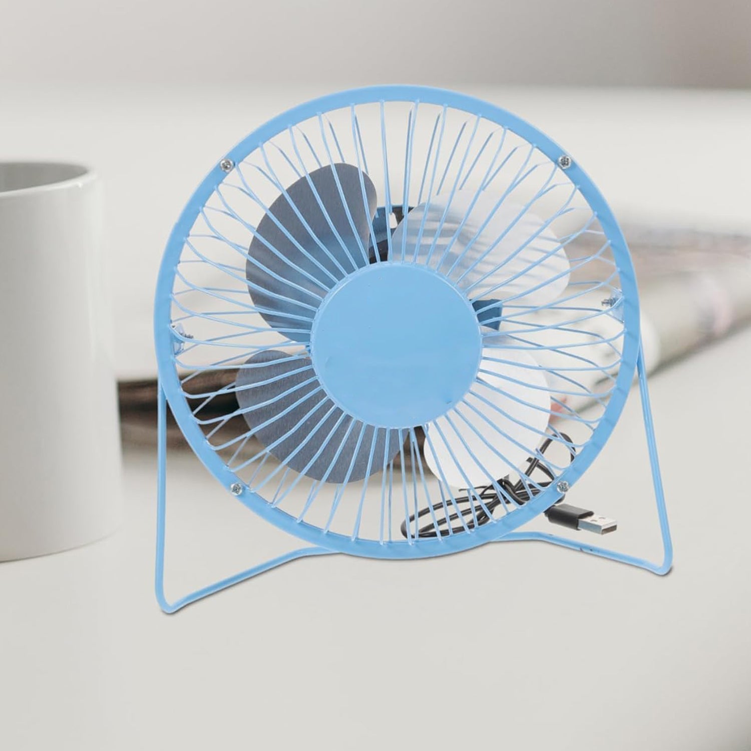USB Table Desk Personal Metal Electronic Fan, Compatible with Computers, Laptops, Student Dormitory, Suitable For Office, School Use (1 Pc) - infinityexculsivestore.com