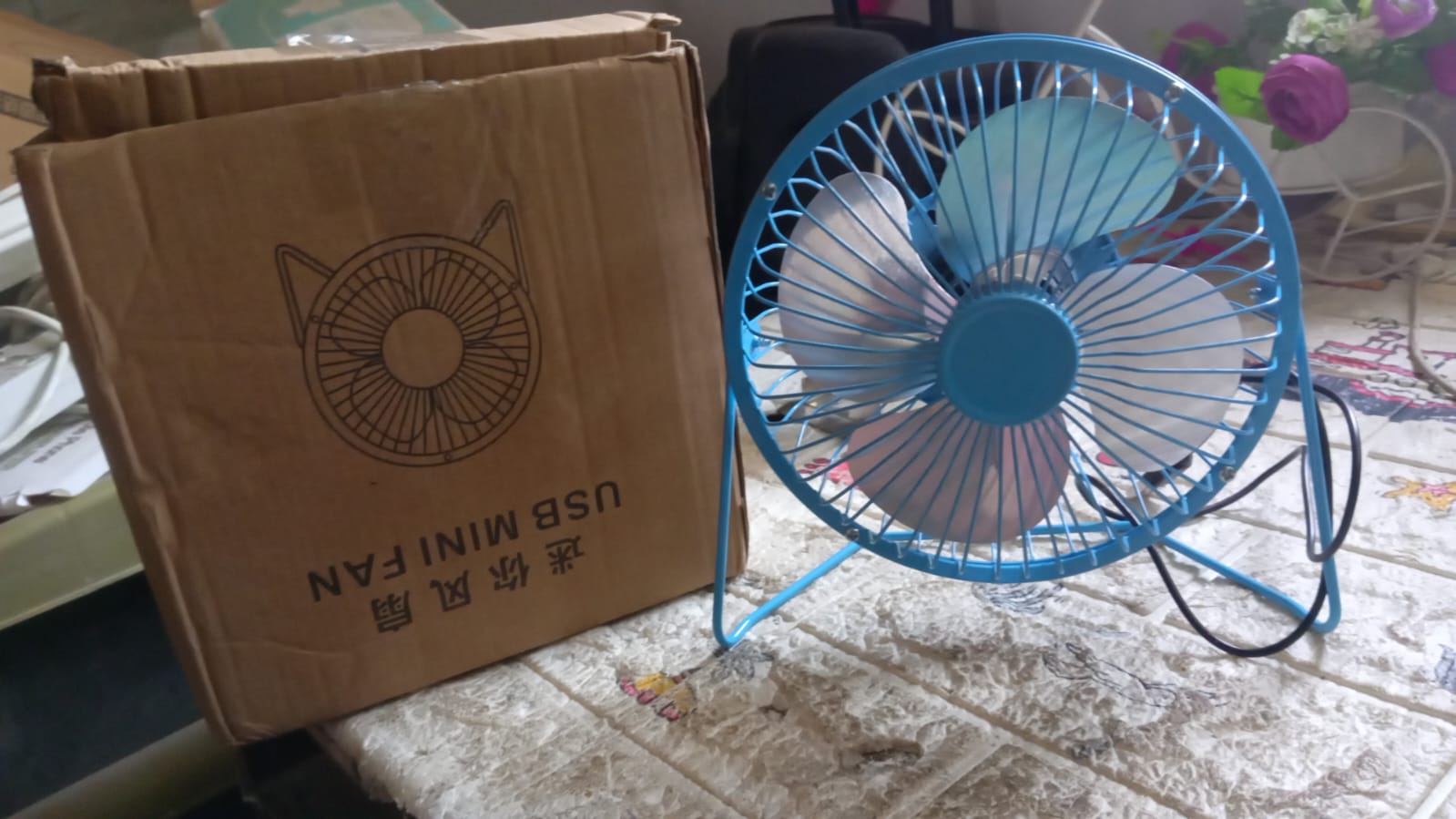USB Table Desk Personal Metal Electronic Fan, Compatible with Computers, Laptops, Student Dormitory, Suitable For Office, School Use (1 Pc) - infinityexculsivestore.com