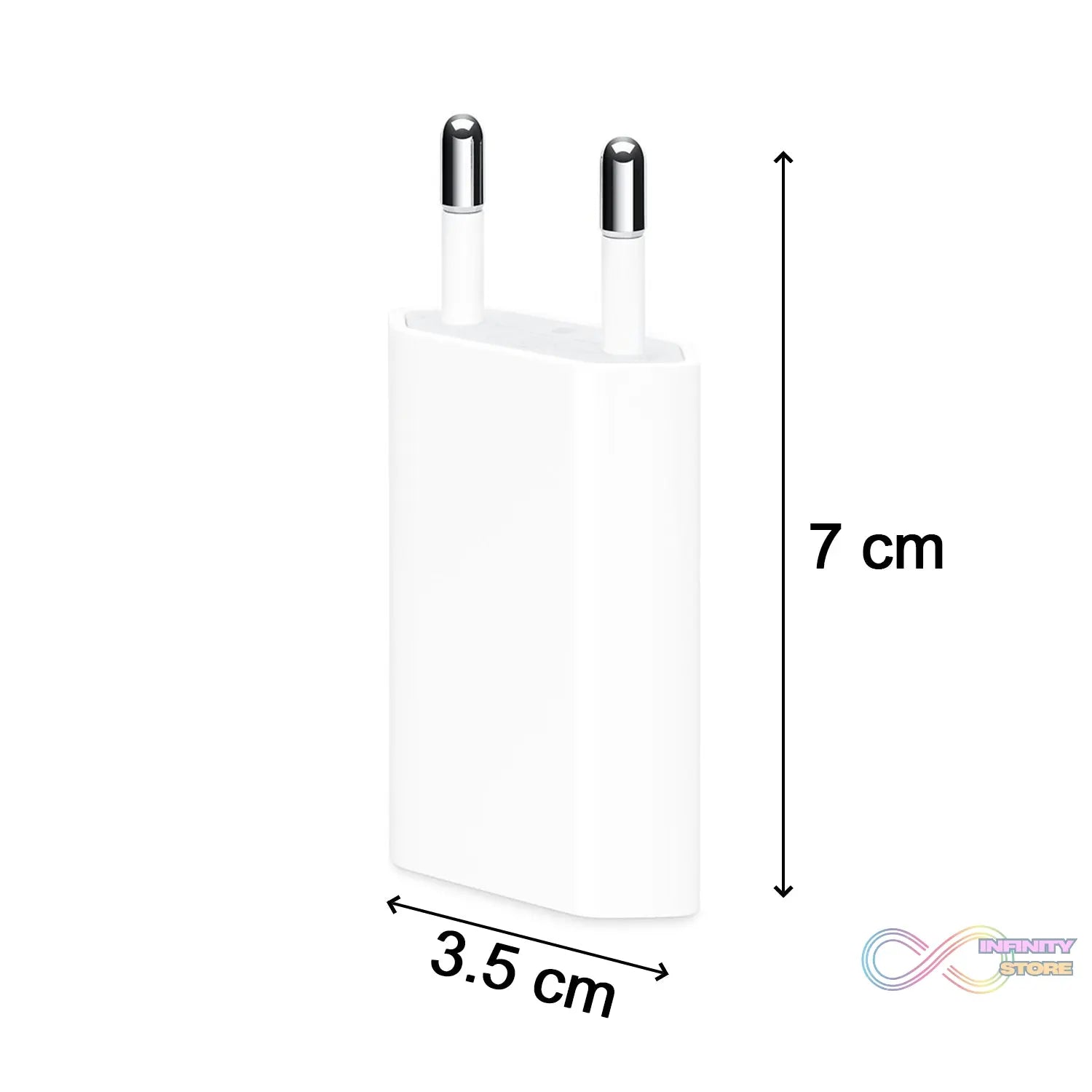 USB wall charger adaptor with multiple ports, ideal for charging iPhone and Android devices