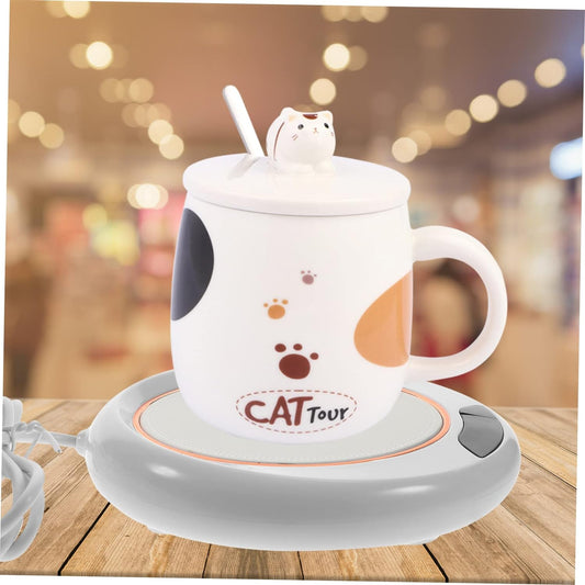 USB Warm Coaster Heated Coffee Mug Portable Office Desk Portable Cup, Heater Coffee Mug Warmer Electric Cup Warmer (1 Pc) - infinityexculsivestore.com