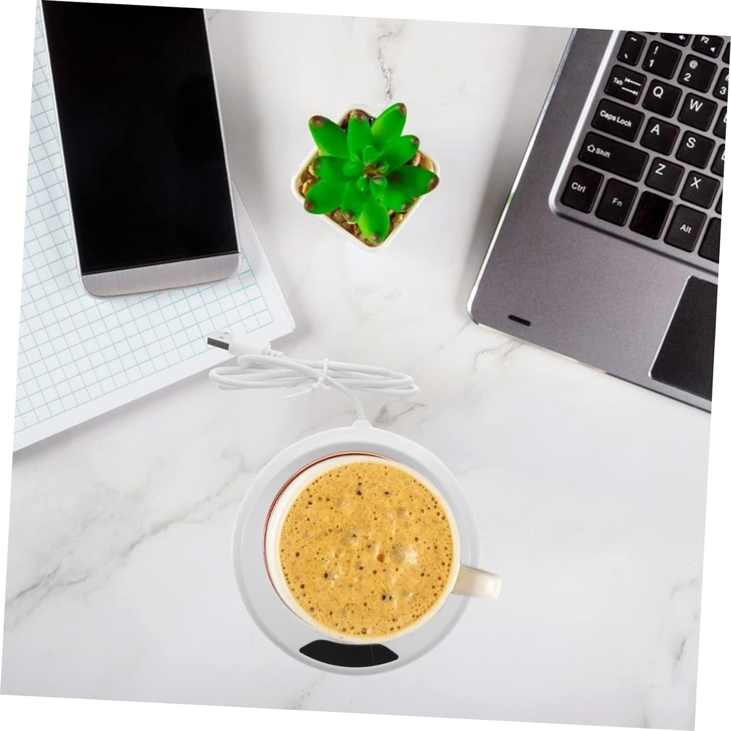 USB Warm Coaster Heated Coffee Mug Portable Office Desk Portable Cup, Heater Coffee Mug Warmer Electric Cup Warmer (1 Pc) - infinityexculsivestore.com