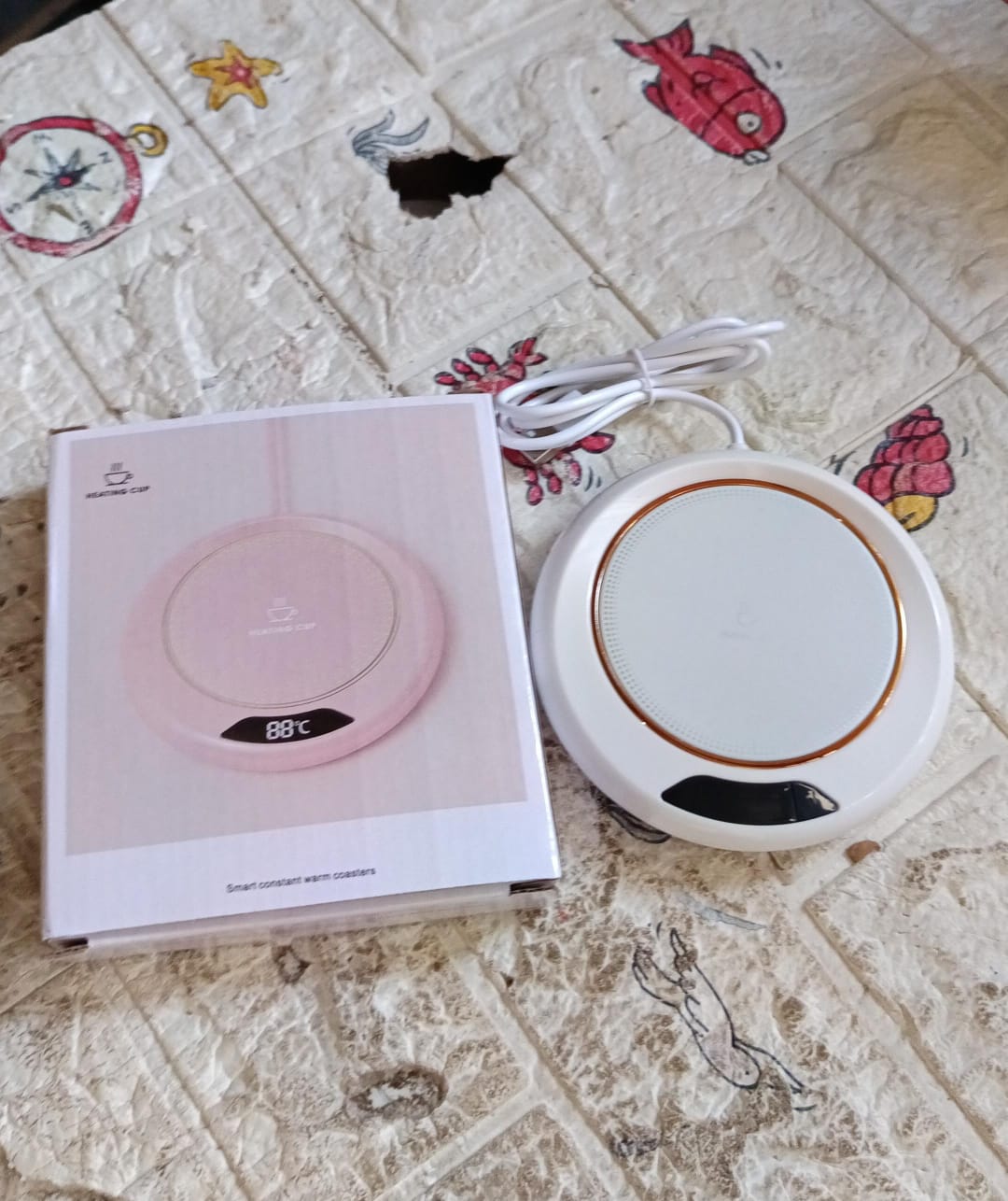 USB Warm Coaster Heated Coffee Mug Portable Office Desk Portable Cup, Heater Coffee Mug Warmer Electric Cup Warmer (1 Pc) - infinityexculsivestore.com