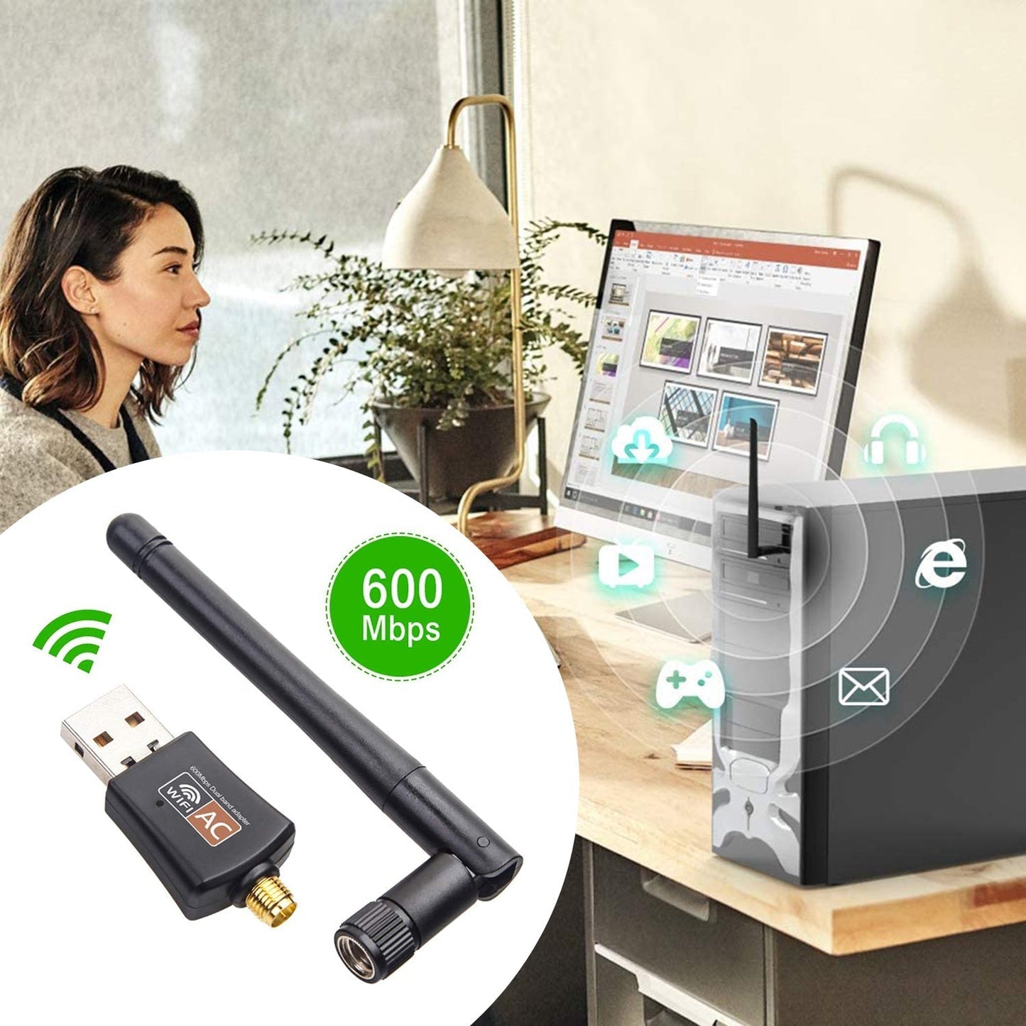 USB Wifi Receiver used in all kinds of household and official places for daily use of internet purposes by types of people etc. - infinityexculsivestore.com