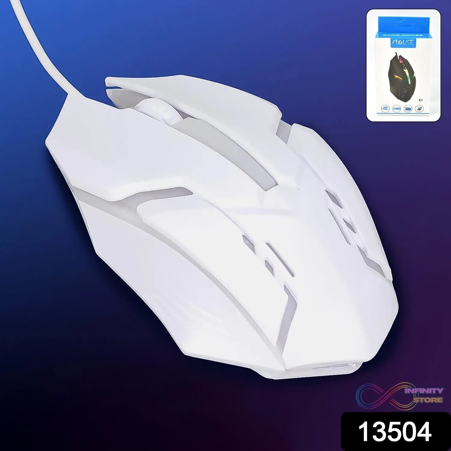 USB Wired Mouse, Gaming Mouse Colorful / Lighting Luminous (1 Pc / Wihte) - infinityexculsivestore.com