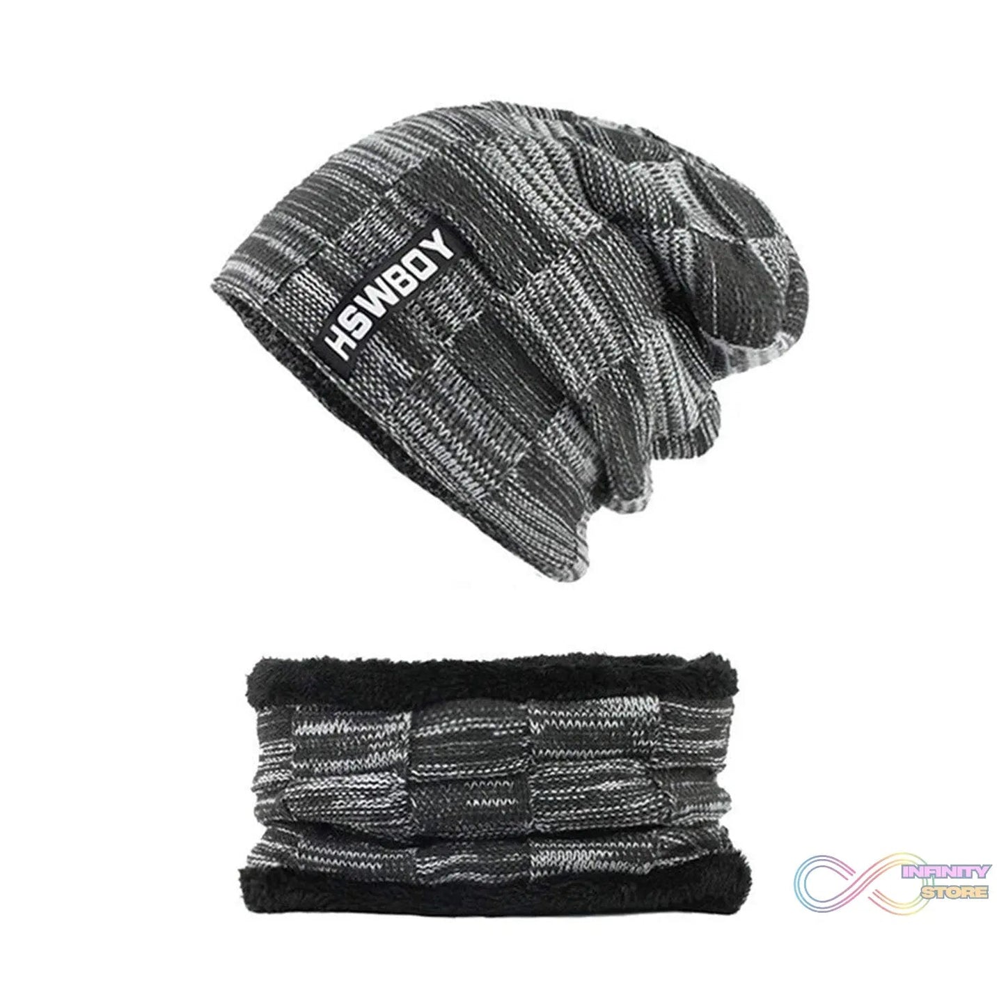 Ultra Soft Unisex Woolen Beanie Cap Plus Muffler Scarf - infinityexculsivestore.com