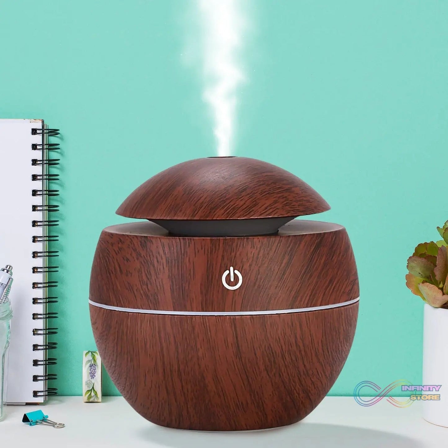 Ultrasonic Aromatherapy Humidifier USB Desktop (130 ML / 1 Pc) - infinityexculsivestore.com
