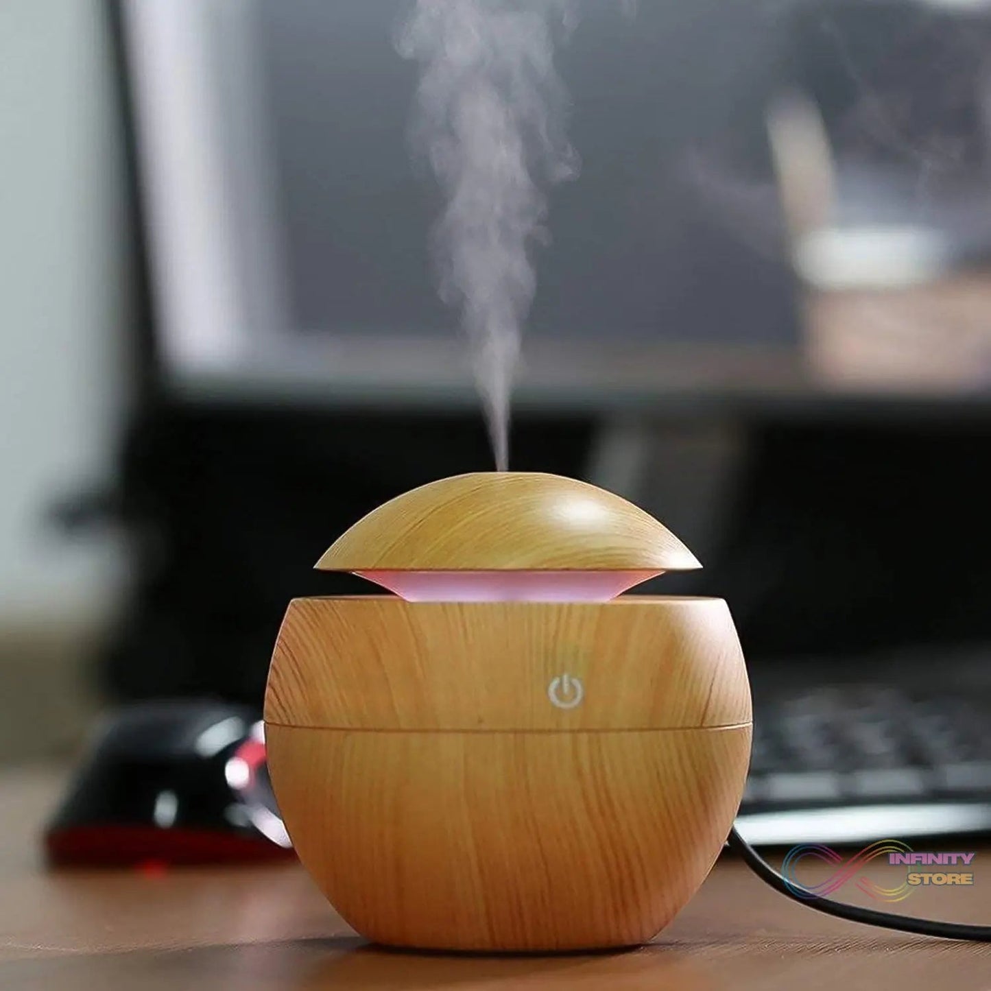 Ultrasonic Aromatherapy Humidifier USB Desktop (130 ML / 1 Pc) - infinityexculsivestore.com
