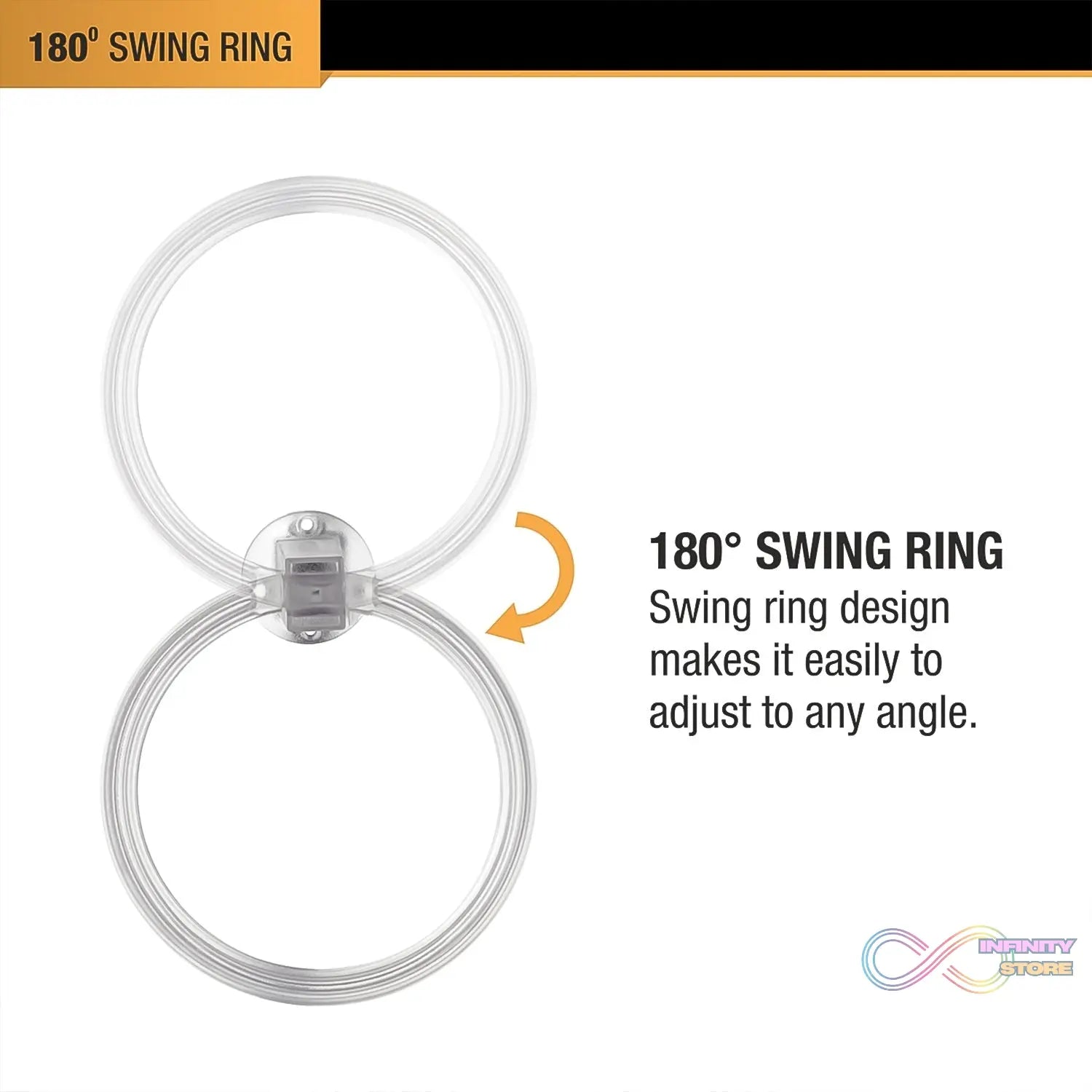 Unbreakable ABS Round Towel Ring Wall Mounted Stand / Holder (1 Pc) - infinityexculsivestore.com