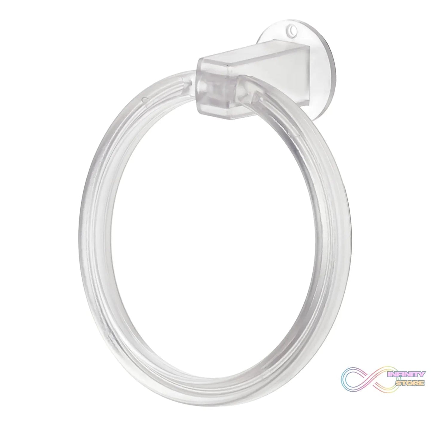 Unbreakable ABS Round Towel Ring Wall Mounted Stand / Holder (1 Pc) - infinityexculsivestore.com